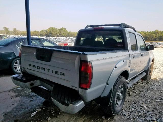 1N6ED27T31C363671 - 2001 NISSAN FRONTIER C SILVER photo 4