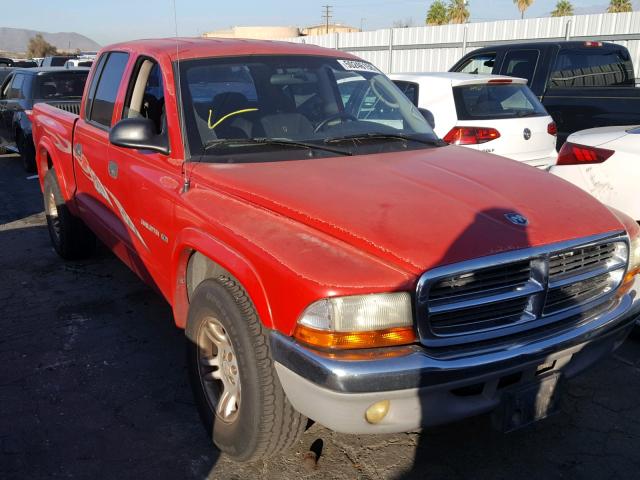 1B7HL48N92S519041 - 2002 DODGE DAKOTA QUA RED photo 1