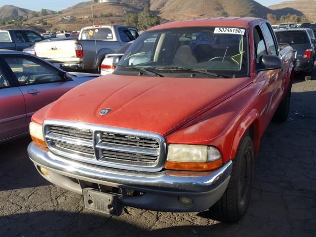 1B7HL48N92S519041 - 2002 DODGE DAKOTA QUA RED photo 2