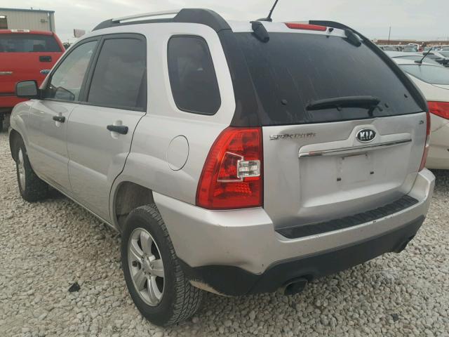 KNDJF724097568930 - 2009 KIA SPORTAGE L SILVER photo 3