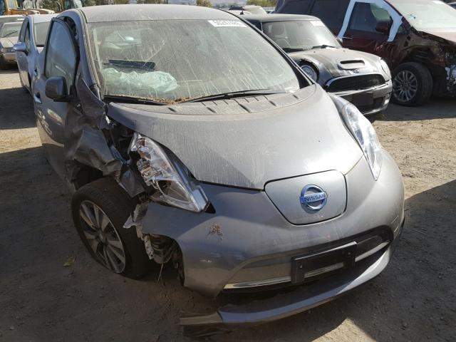 1N4AZ0CP9FC324161 - 2015 NISSAN LEAF S GRAY photo 1