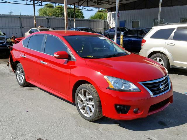 3N1AB7AP1FY232577 - 2015 NISSAN SENTRA S RED photo 1