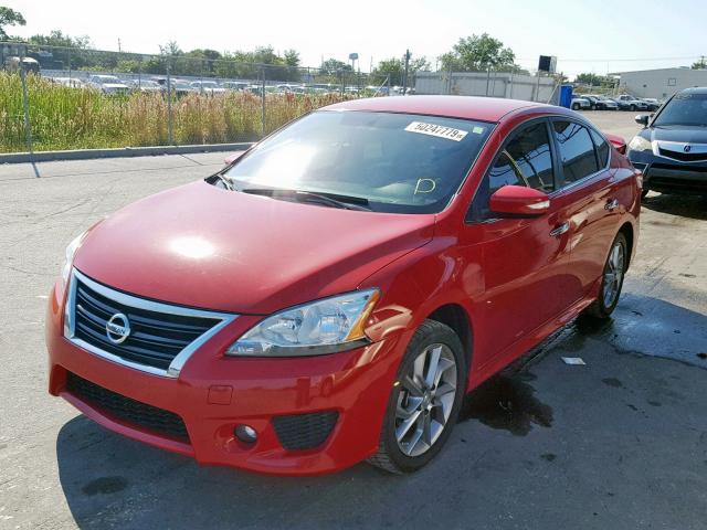 3N1AB7AP1FY232577 - 2015 NISSAN SENTRA S RED photo 2