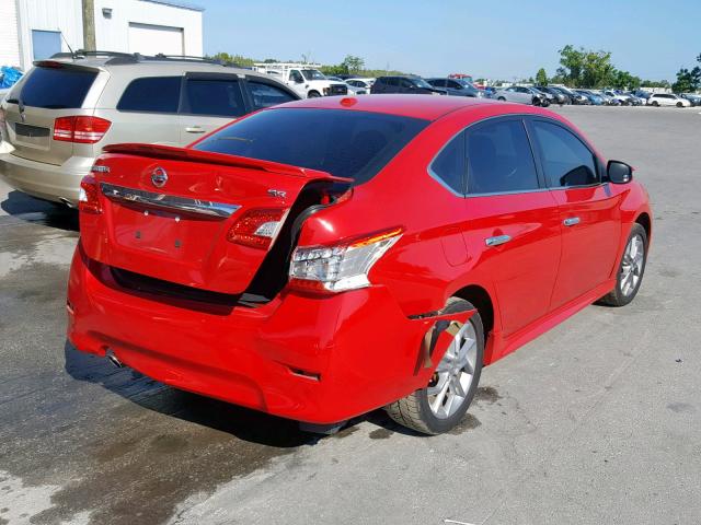 3N1AB7AP1FY232577 - 2015 NISSAN SENTRA S RED photo 4