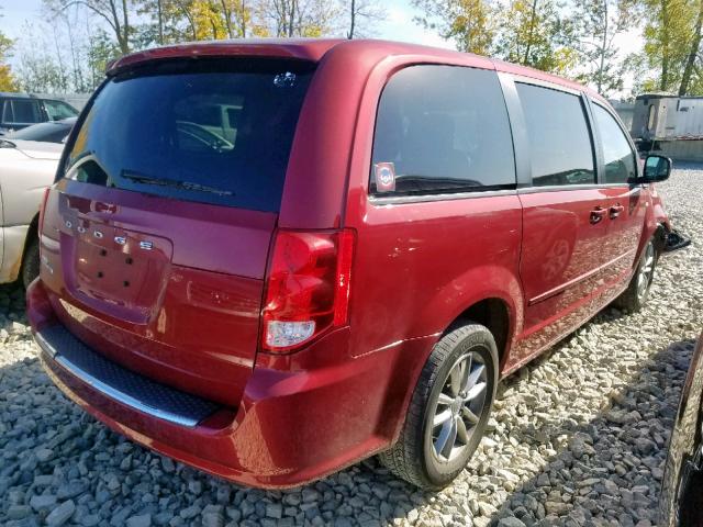 2C4RDGBG5ER411065 - 2014 DODGE GRAND CARA RED photo 4