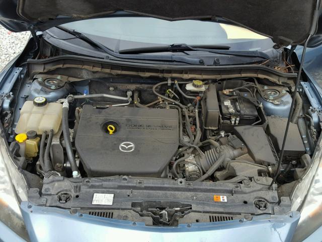 JM1BL1K63B1471757 - 2011 MAZDA 3 S BLUE photo 7