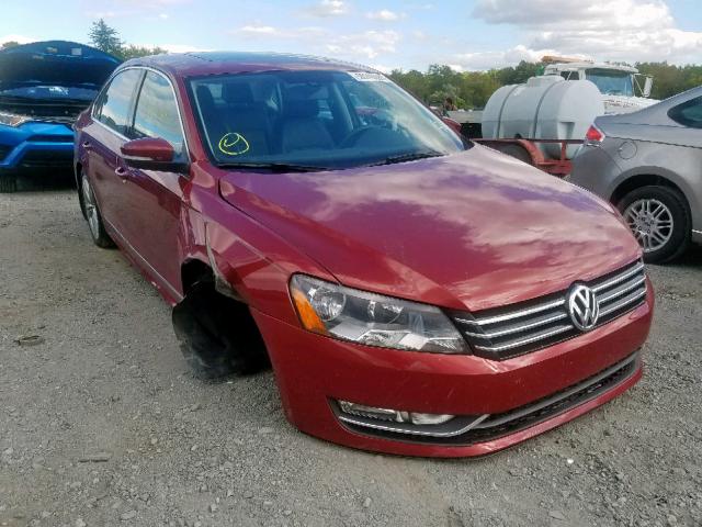 1VWBV7A38FC056686 - 2015 VOLKSWAGEN PASSAT SE RED photo 1