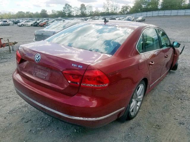 1VWBV7A38FC056686 - 2015 VOLKSWAGEN PASSAT SE RED photo 4