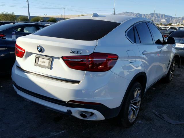 5UXKU2C33H0X47858 - 2017 BMW X6 XDRIVE3 WHITE photo 4