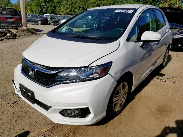 3HGGK5H45KM712230 - 2019 HONDA FIT LX WHITE photo 2