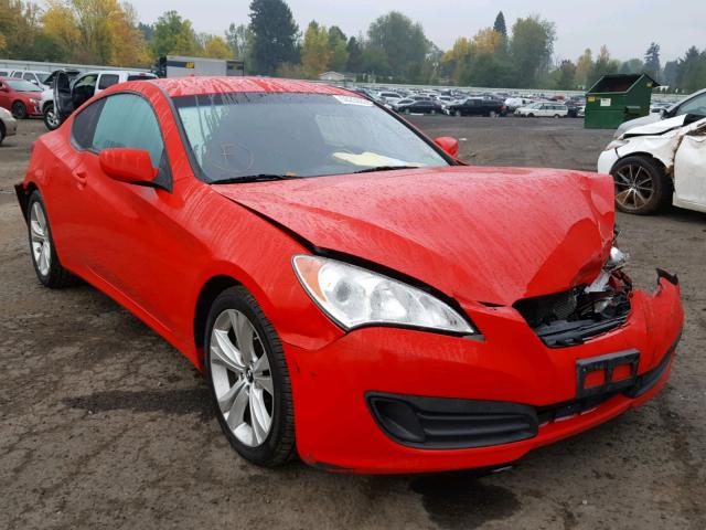 KMHHT6KD5AU025219 - 2010 HYUNDAI GENESIS CO RED photo 1