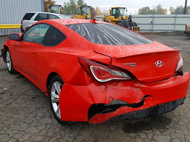 KMHHT6KD5AU025219 - 2010 HYUNDAI GENESIS CO RED photo 3