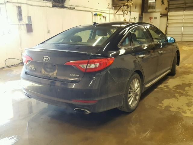 5NPE34AFXFH071502 - 2015 HYUNDAI SONATA SPO SILVER photo 4