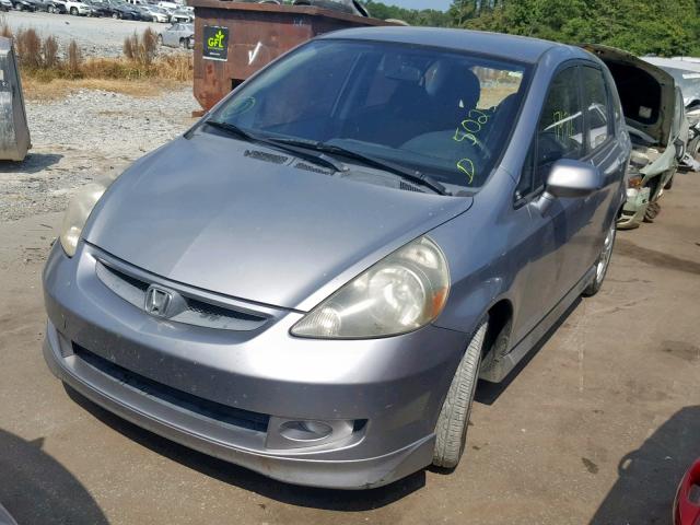 JHMGD38697S035789 - 2007 HONDA FIT S SILVER photo 2