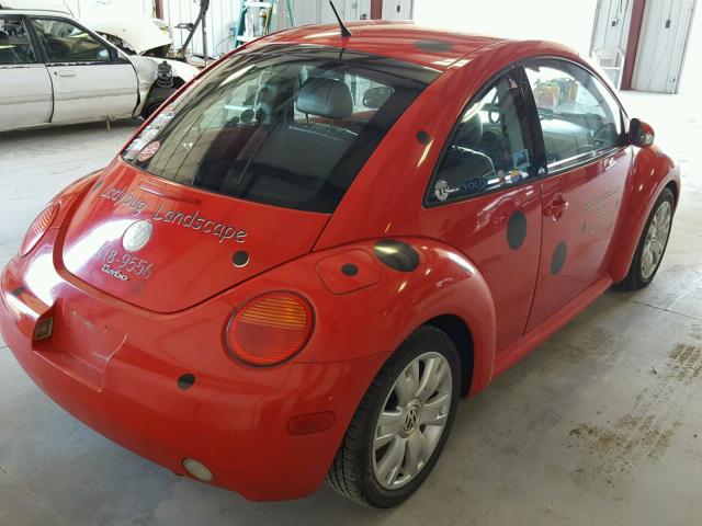 3VWCD21C43M438881 - 2003 VOLKSWAGEN NEW BEETLE RED photo 4