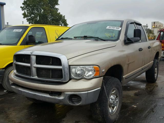 3D7KS28C15G762937 - 2005 DODGE RAM 2500 S TAN photo 2