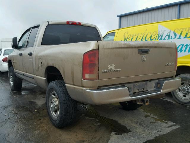 3D7KS28C15G762937 - 2005 DODGE RAM 2500 S TAN photo 3