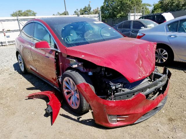 5YJXCBE24HF075535 - 2017 TESLA MODEL X RED photo 1