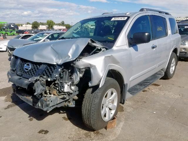 5N1AA0NC4FN612682 - 2015 NISSAN ARMADA SV SILVER photo 2