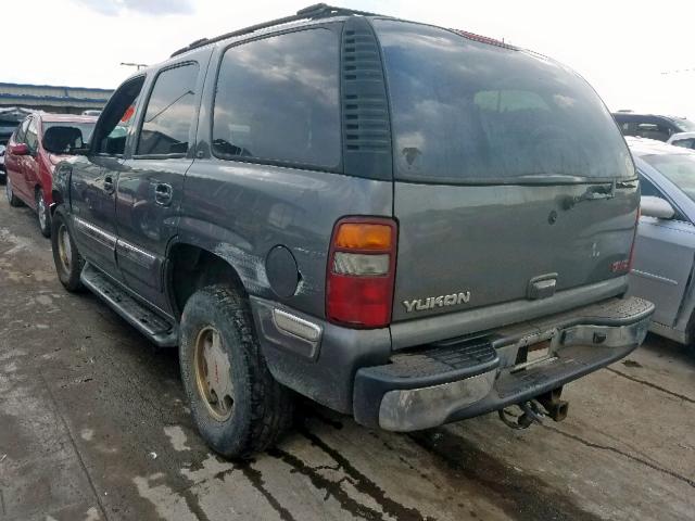 1GKEC13Z92R166405 - 2002 GMC YUKON GRAY photo 3