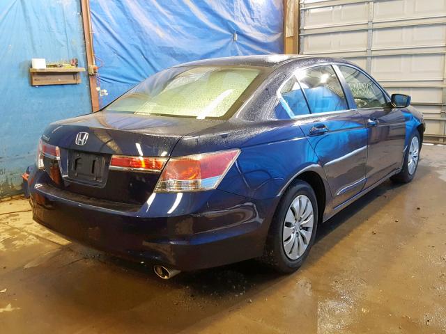 1HGCP2F30CA047888 - 2012 HONDA ACCORD LX BLUE photo 4