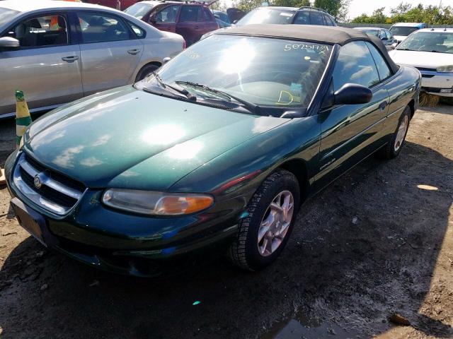 3C3EL45H8VT578350 - 1997 CHRYSLER SEBRING JX GREEN photo 2