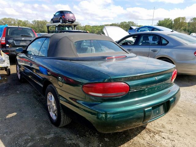 3C3EL45H8VT578350 - 1997 CHRYSLER SEBRING JX GREEN photo 3