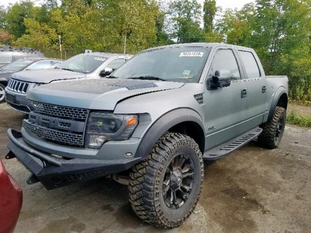 1FTFW1R61DFC53479 - 2013 FORD F150 SVT R GRAY photo 2