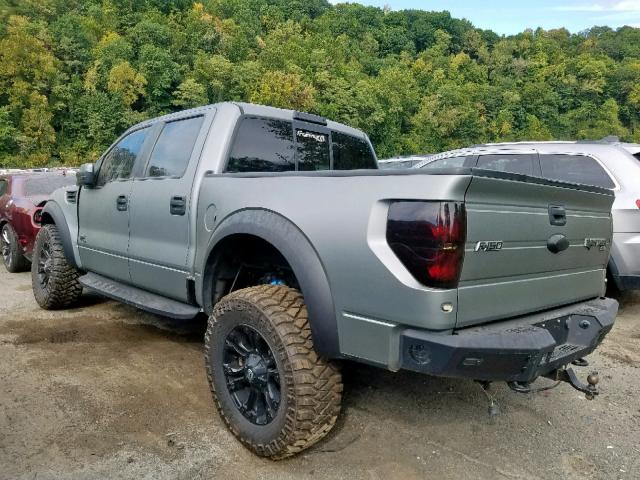 1FTFW1R61DFC53479 - 2013 FORD F150 SVT R GRAY photo 3
