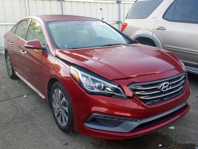 5NPE34AF3FH028006 - 2015 HYUNDAI SONATA SPO RED photo 1