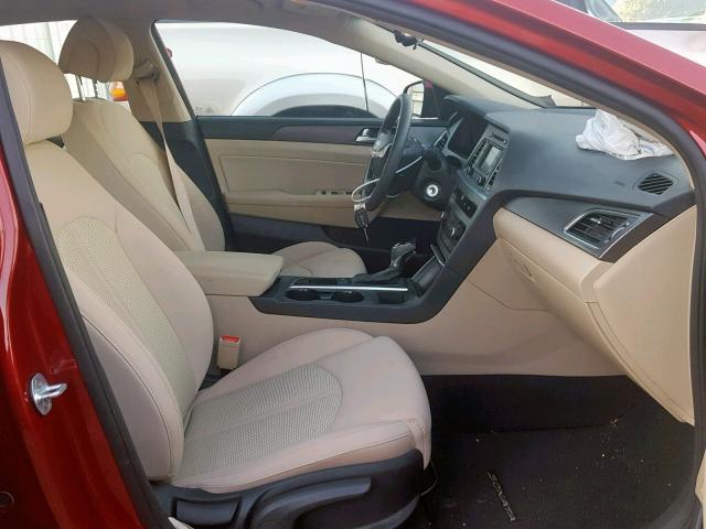 5NPE34AF3FH028006 - 2015 HYUNDAI SONATA SPO RED photo 5