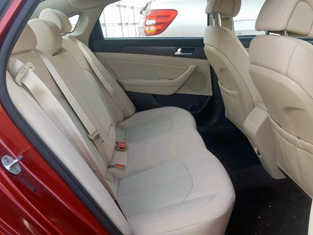 5NPE34AF3FH028006 - 2015 HYUNDAI SONATA SPO RED photo 6