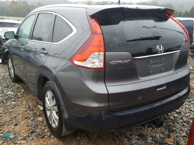 2HKRM3H71EH509653 - 2014 HONDA CR-V EXL GRAY photo 3