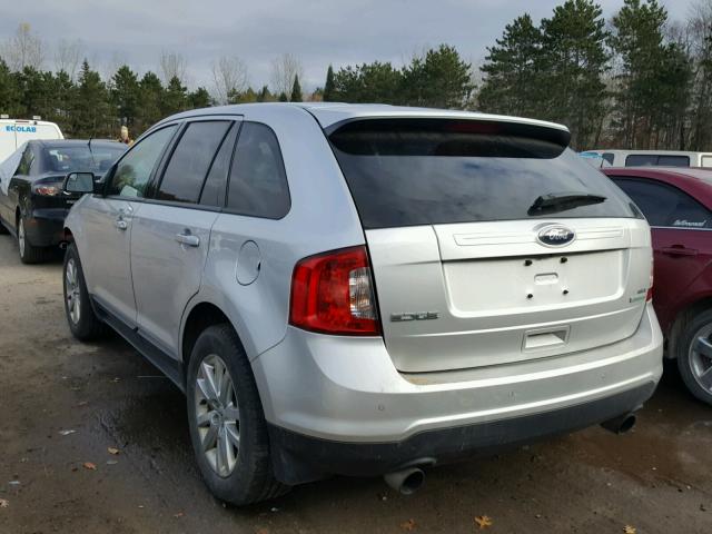 2FMDK3J92DBB16729 - 2013 FORD EDGE SEL RED photo 3