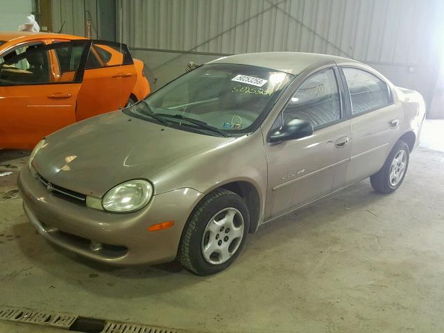 1B3ES46C71D246399 - 2001 DODGE NEON SE BEIGE photo 2