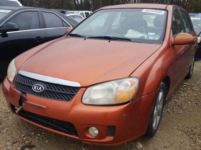 KNAFE161075001855 - 2007 KIA SPECTRA5 S ORANGE photo 2