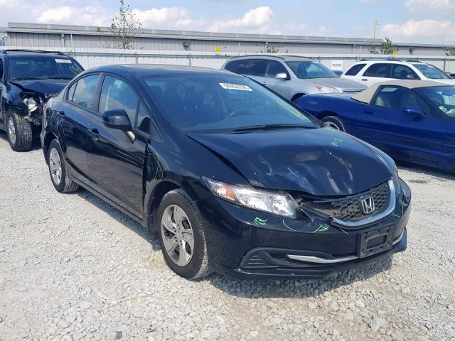 19XFB2F54DE100330 - 2013 HONDA CIVIC LX BLACK photo 1