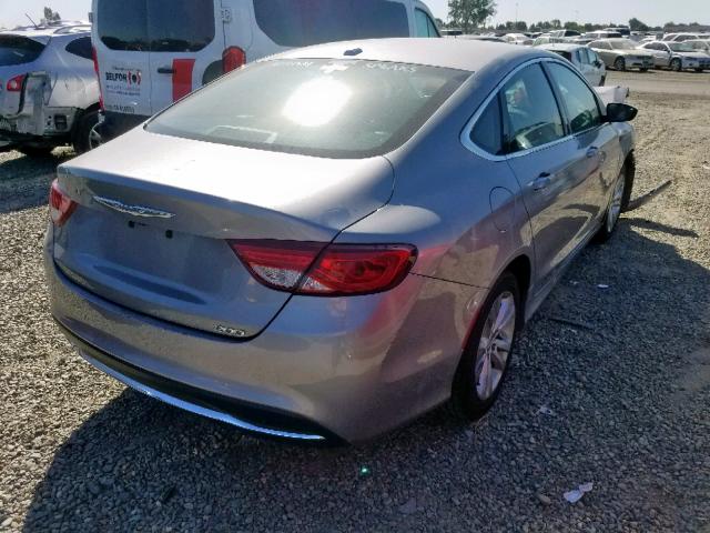 1C3CCCAB7FN725701 - 2015 CHRYSLER 200 LIMITE SILVER photo 4