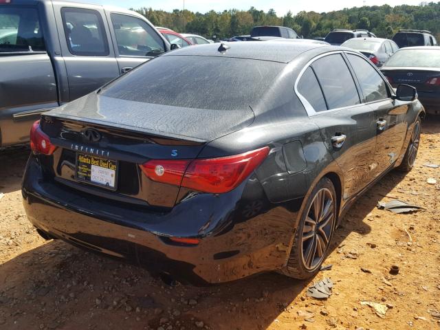 JN1AV7AP6EM690270 - 2014 INFINITI Q50 HYBRID BLACK photo 4