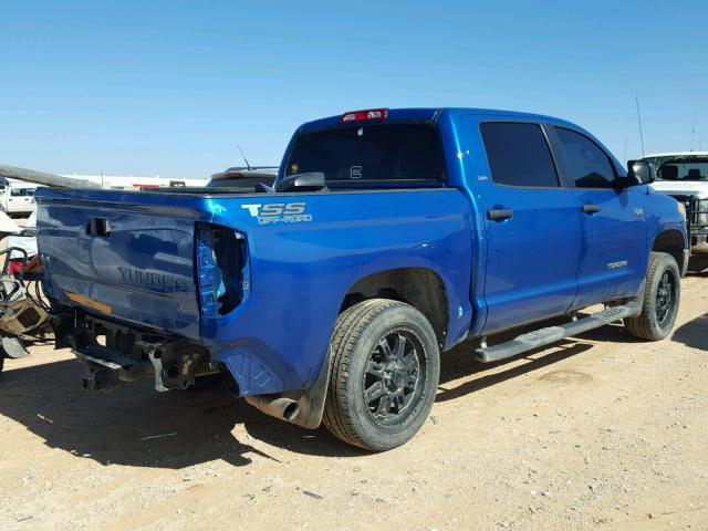 5TFDW5F14GX505344 - 2016 TOYOTA TUNDRA CRE BLUE photo 4