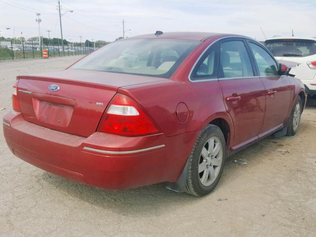 1FAHP24177G150854 - 2007 FORD FIVE HUNDR RED photo 4