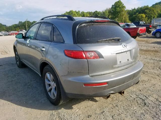 JNRAS08W65X200306 - 2005 INFINITI FX35 GRAY photo 3