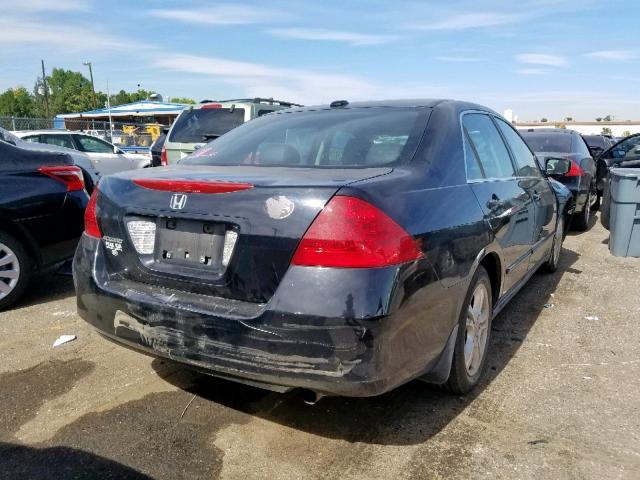 1HGCM56867A041086 - 2007 HONDA ACCORD EX BLACK photo 4