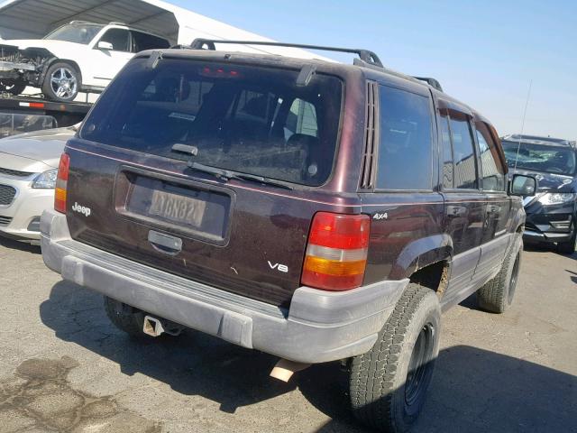 1J4GZ58Y2VC596076 - 1997 JEEP GRAND CHER PURPLE photo 4