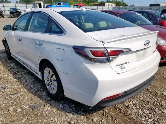 KMHE24L16GA011547 - 2016 HYUNDAI SONATA HYB WHITE photo 3