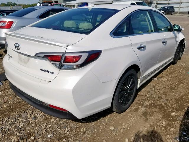 KMHE24L16GA011547 - 2016 HYUNDAI SONATA HYB WHITE photo 4