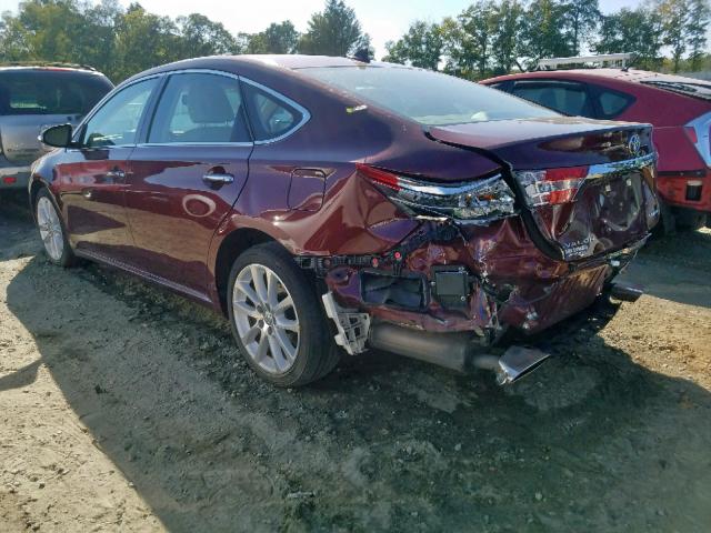 4T1BK1EB0FU175557 - 2015 TOYOTA AVALON XLE BURGUNDY photo 3
