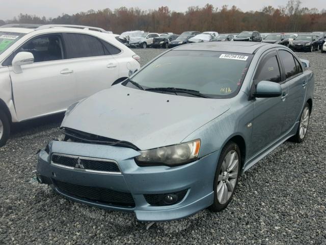 JA3AU86UX8U029686 - 2008 MITSUBISHI LANCER GTS BLUE photo 2