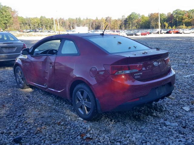 KNAFU6A2XA5152970 - 2010 KIA FORTE EX RED photo 3