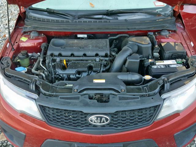 KNAFU6A2XA5152970 - 2010 KIA FORTE EX RED photo 7